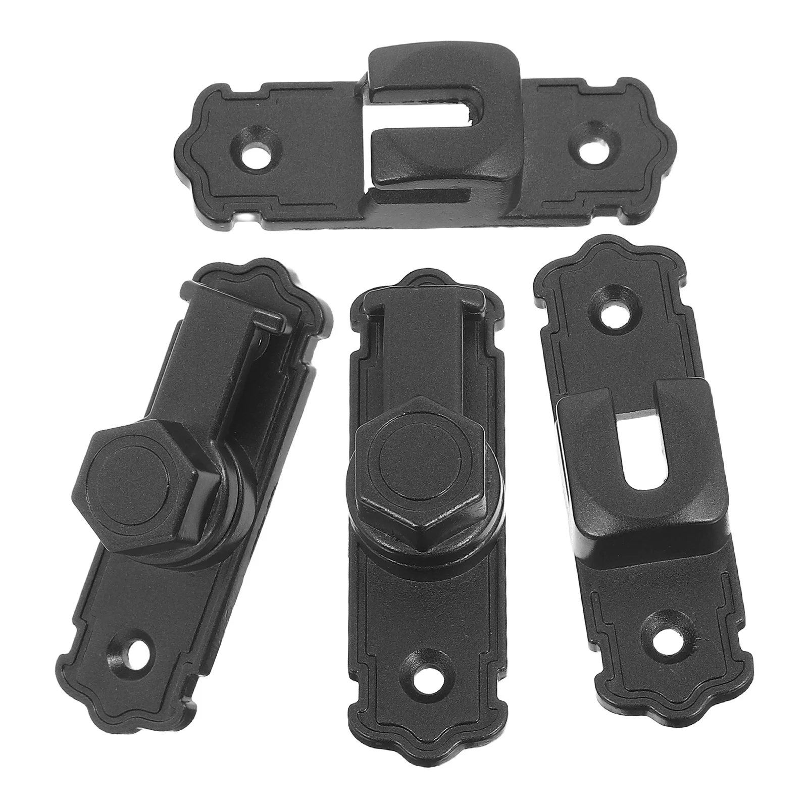 

2Pcs Door Latch Bolt 90 180 Degree Barn Door Lock Hardware Security Sliding Latch Locks for Cabinets Barn Garden Bathroom Grey