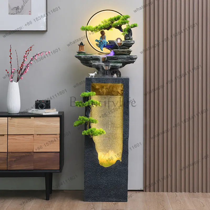 

Modern zen entrance simple ornaments home decoration circulating water