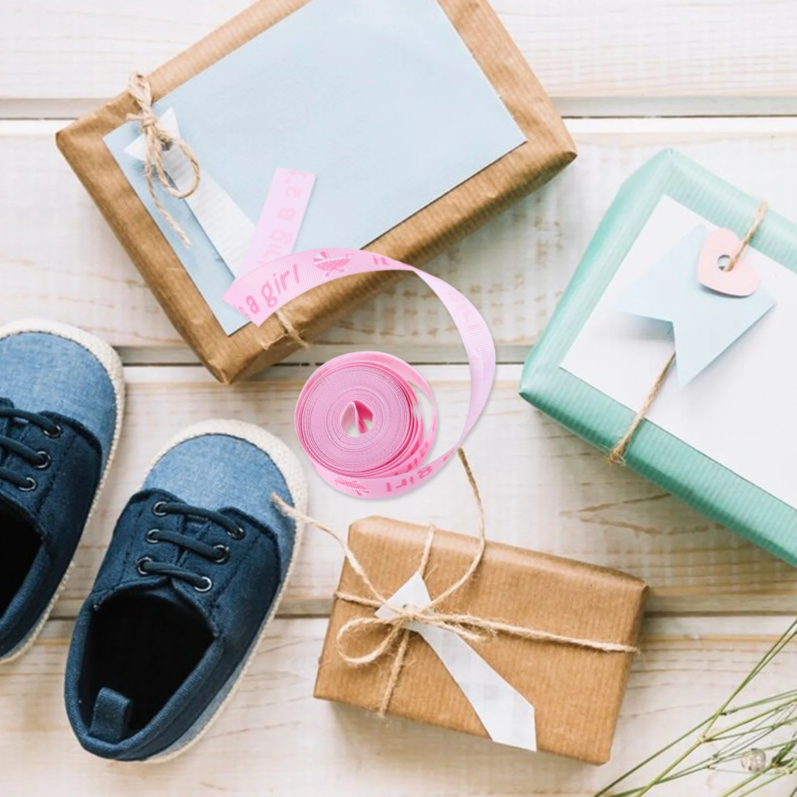 

1 Roll Shower For Party Decorations Craft Present Wrapping Polyester Fabric Ribbon For Diy Gifts Home Decor