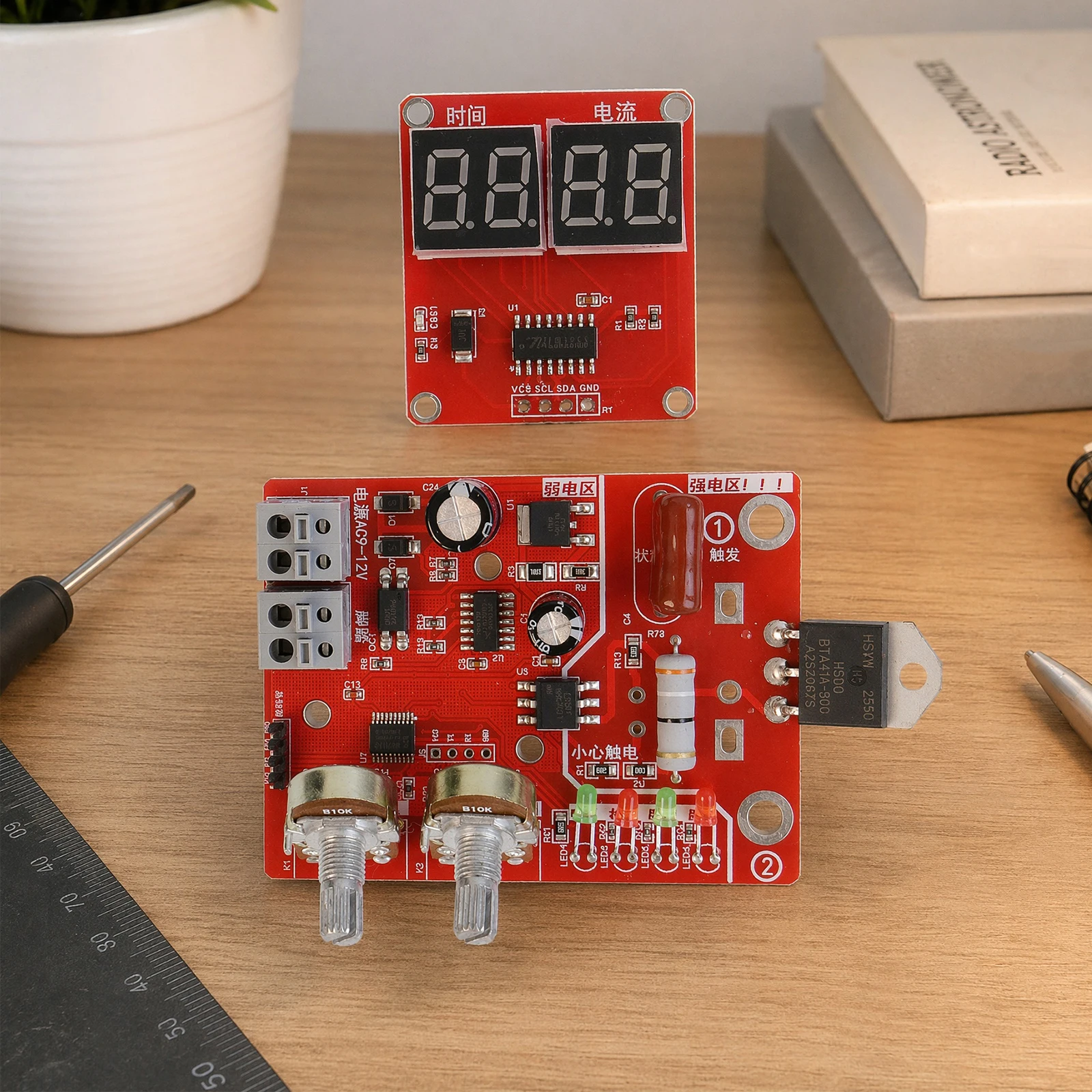Controller Panel Module Adjustable Time Current Spot Welder Control Board Digital Display Portable DIY Battery Accessories