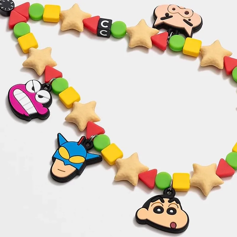 New Crayon Shin-chan Nohara Shinnosuke Creative Animation Peripheral Cartoon Mobile Phone Hanging Chain Cute All-match Lanyard view 4