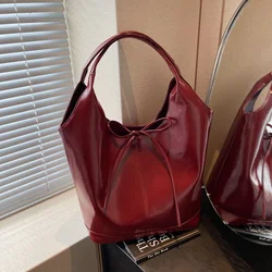 Senior Sense Large Capacity Bag Women New Autumn-winter Vintage Brown Shoulder Bag Leisure Commuter Tote Bag Paquete De Mujeres