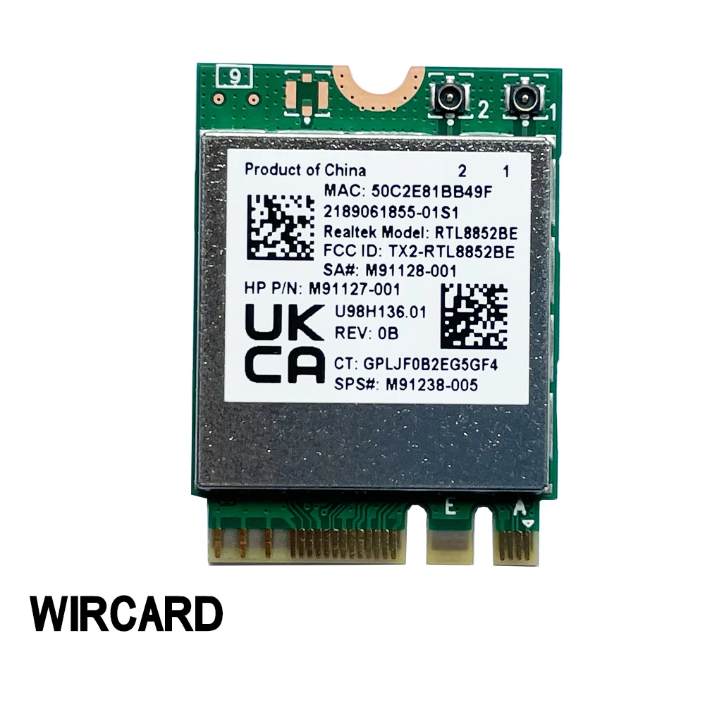 Tarjeta WIFI RTL8852BE de doble banda, 2,4G/5G, WIFI6, 802.11ax, 1800M, BT5.2, módulo de red NGFF M.2 para ordenador portátil/PC, compatible con