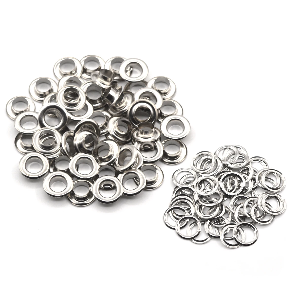 KALASO Brass Material Silver Color Grommet Eyelets With Washer Leather Craft Shoes Belt Cap Clothes Handmade DIY Accessories