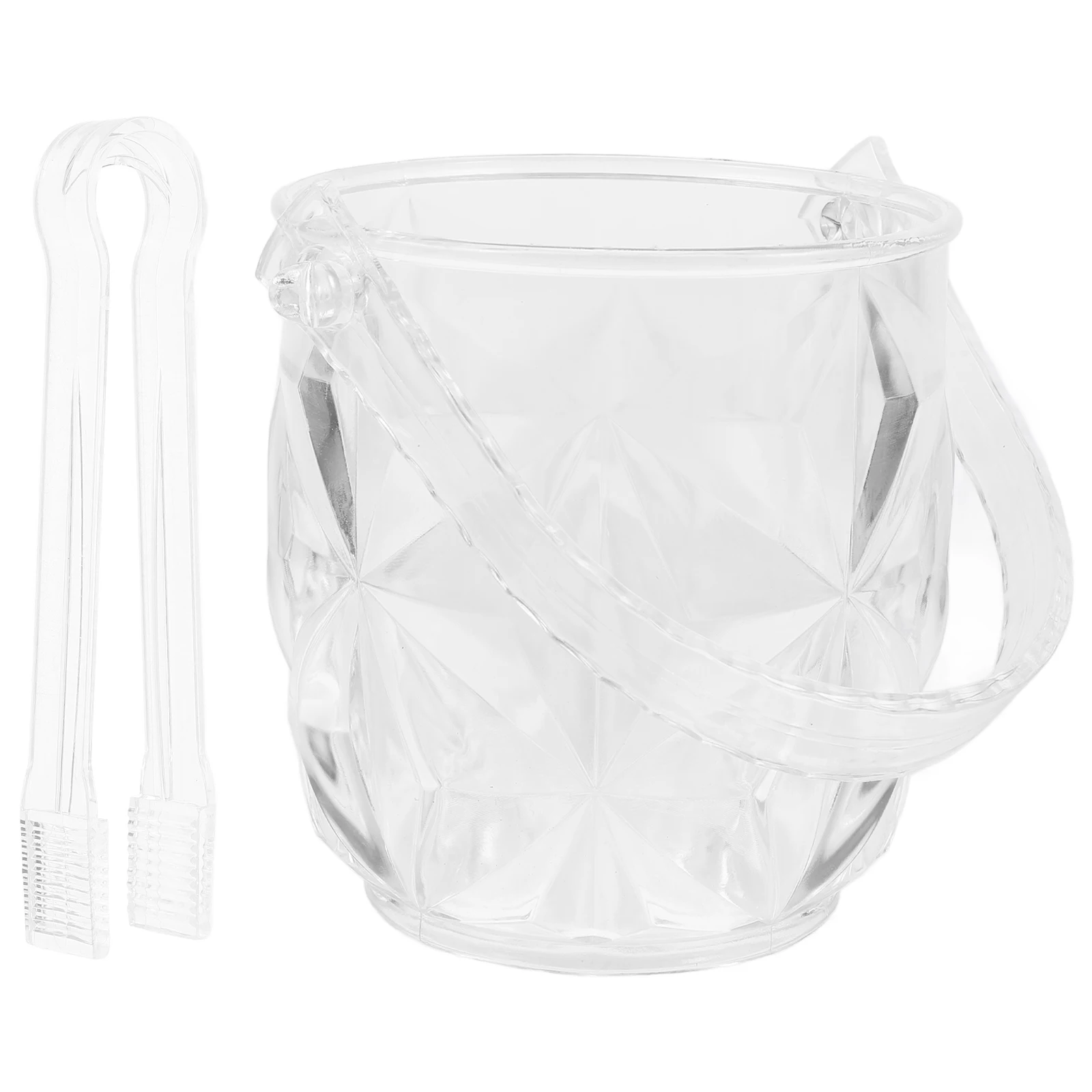 

Acrylic Ice Bucket Transparent Smooth Plastic Cube Container For Bar Ktv Hotel Party Wine Beer Cooling Drink Storage