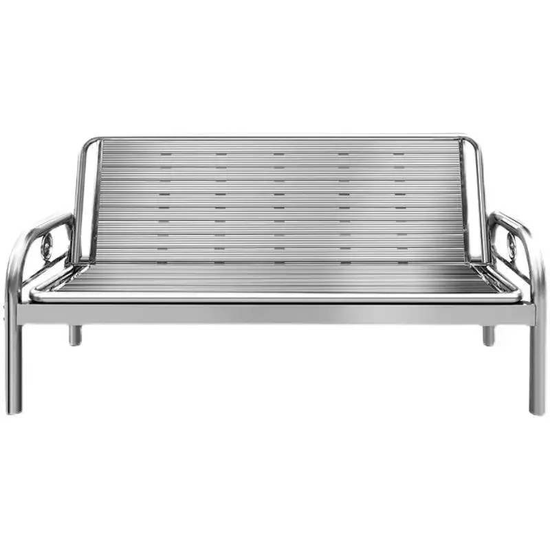 

Stainless steel sofa bed folding dual-purpose living room multi-functional sofa chair, office foldable single bed lunch break