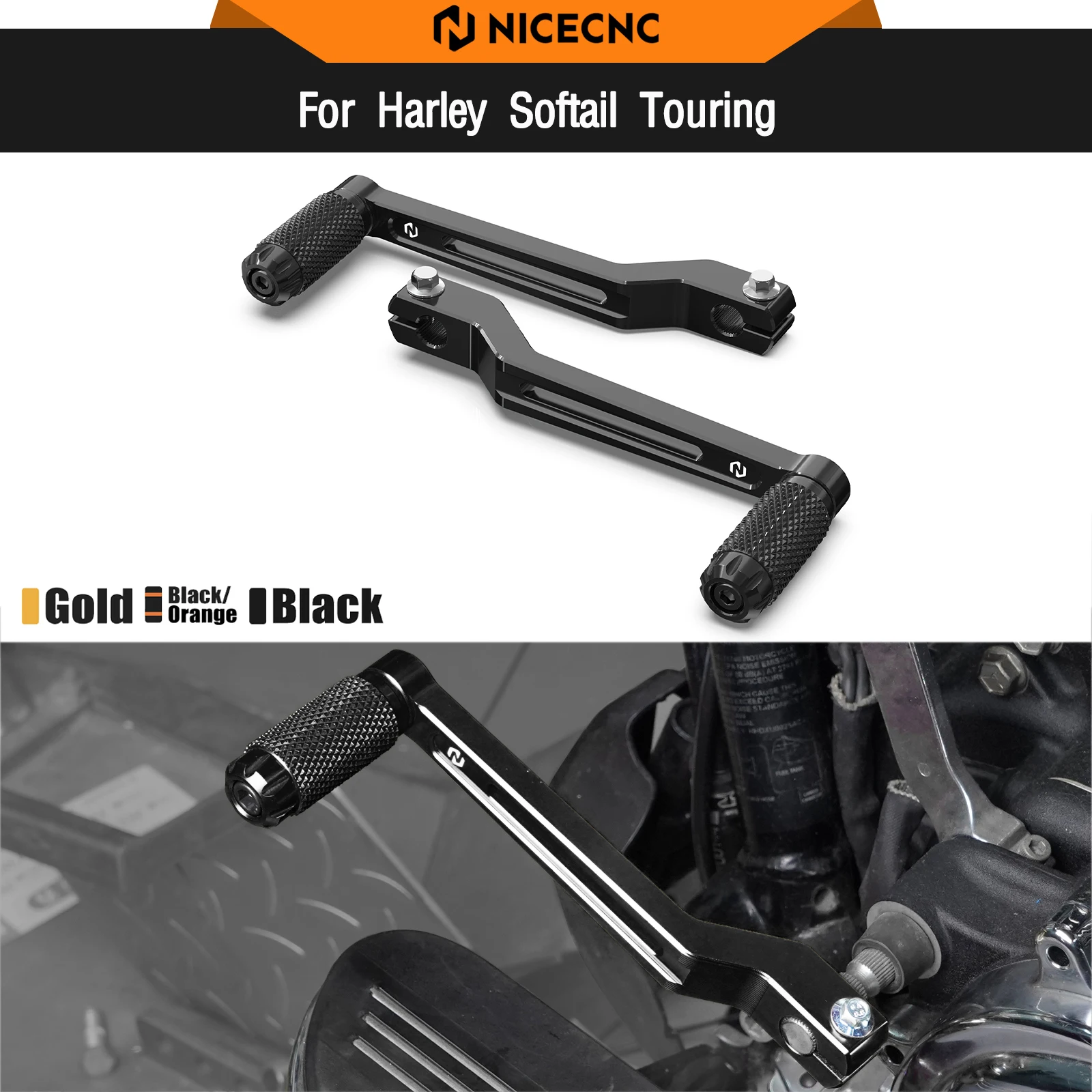 

For Harley Street Glide FLHX 2017-2024 Short/Extended Gear Shift Levers Road Glide FLTRX Road King FLHR Electra Glide Tri Glide