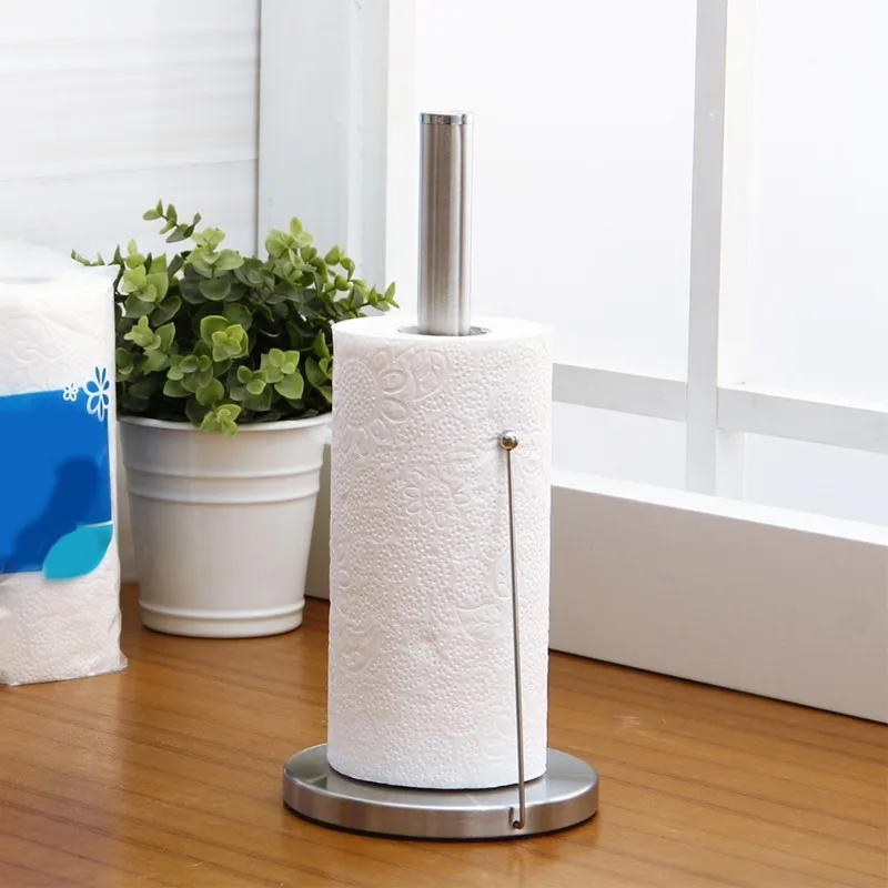 

24-часовая доставка, подставка для кухонных полотенец, дизайн из нержавеющей стали, не требует сверления, настольный органайзер для бумаги в комплекте