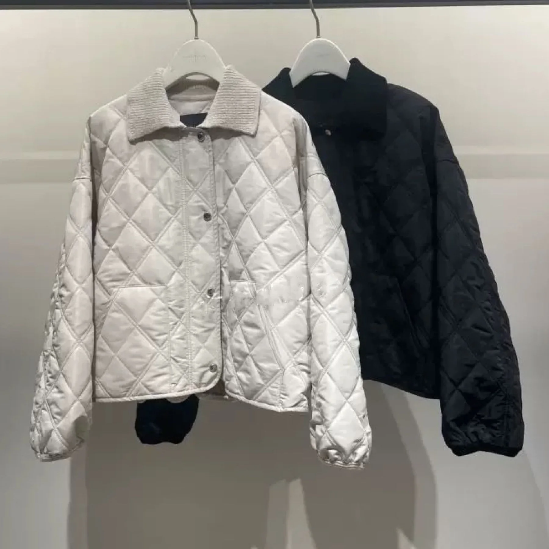 

Korean Single Button ort Cotton Jaet Loose Fit Comfortable Turn-down Collar Warm Winter Coat for Women