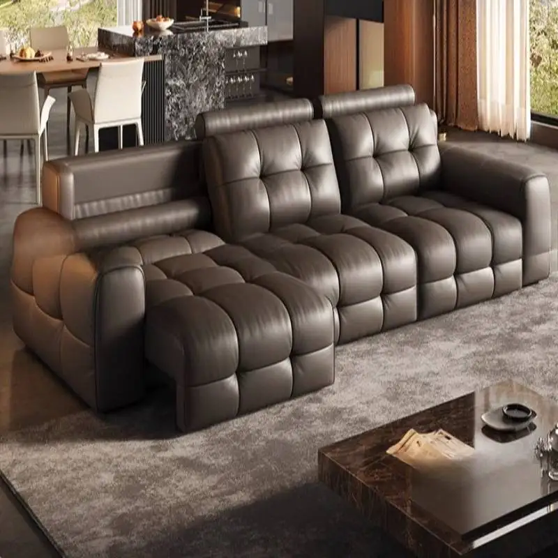 デザインホワイト電動リクライニングソファ ブラウン 中国製 ヨーロッパ品質 リビングルームソファ 高級モダン ディヴァーノ ソッジョルノ 家具