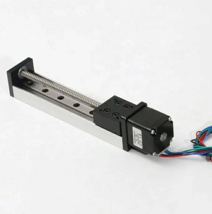 Miniature 150mm High Precision Electric Linear Guide Rail Cross Actuator System with Stepper Motor T Ball Screw Motion Module