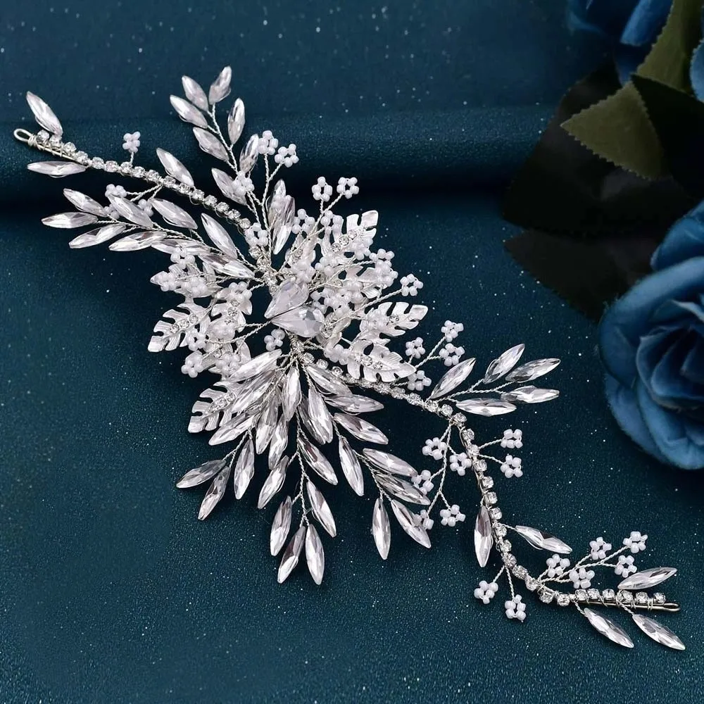 

Vintage Rhinestone Hair Clip Jewelry Belt Elegant Bridal Side Clip Multi-purpose Alloy Shiny Waist Accessories Photography Props