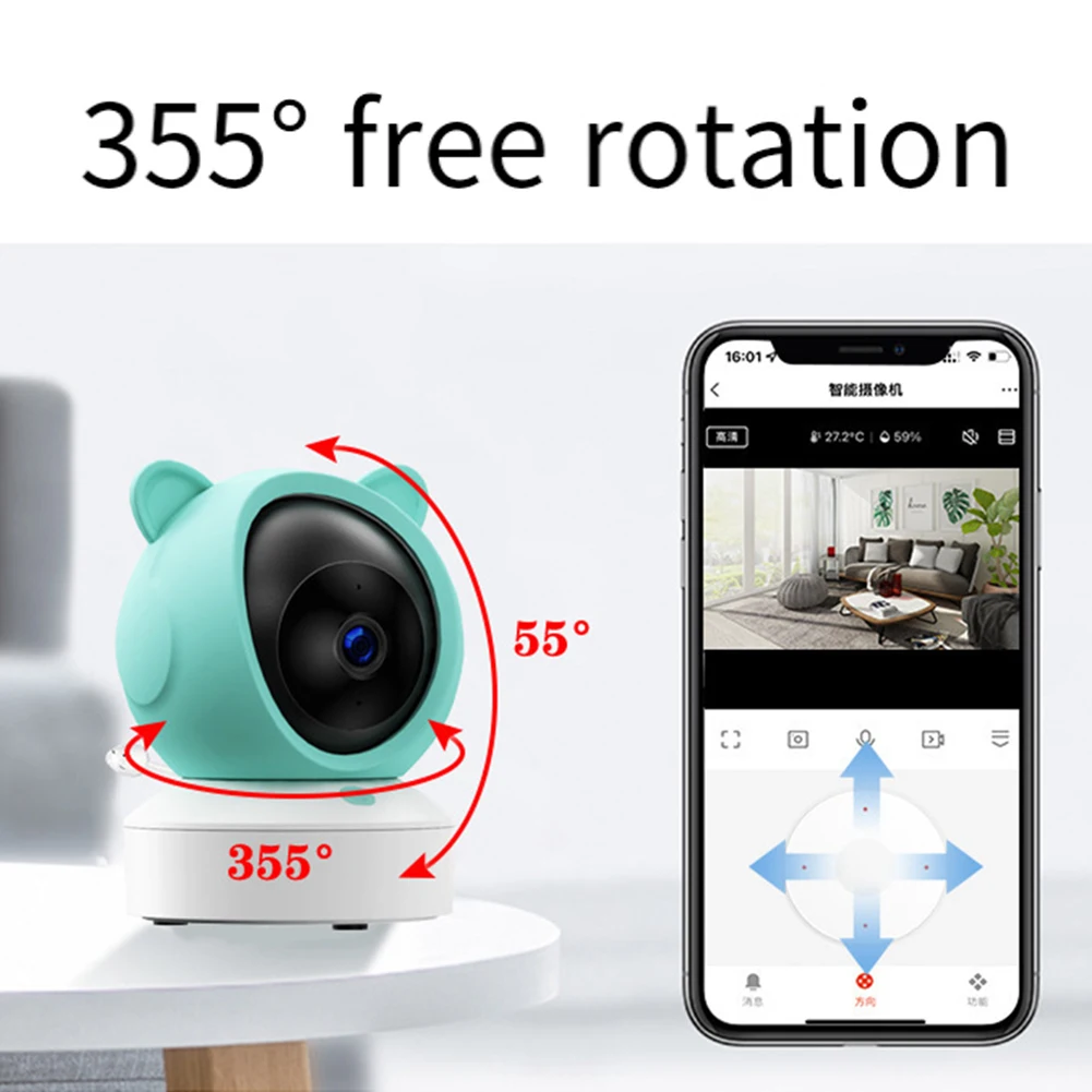 5 بوصة ل Tuya الذكية عن بعد كاميرا الطفل تغذية تذكير درجة الحرارة صرخة كشف الصوت الصوت والفيديو كاميرا جليسة الأطفال #4