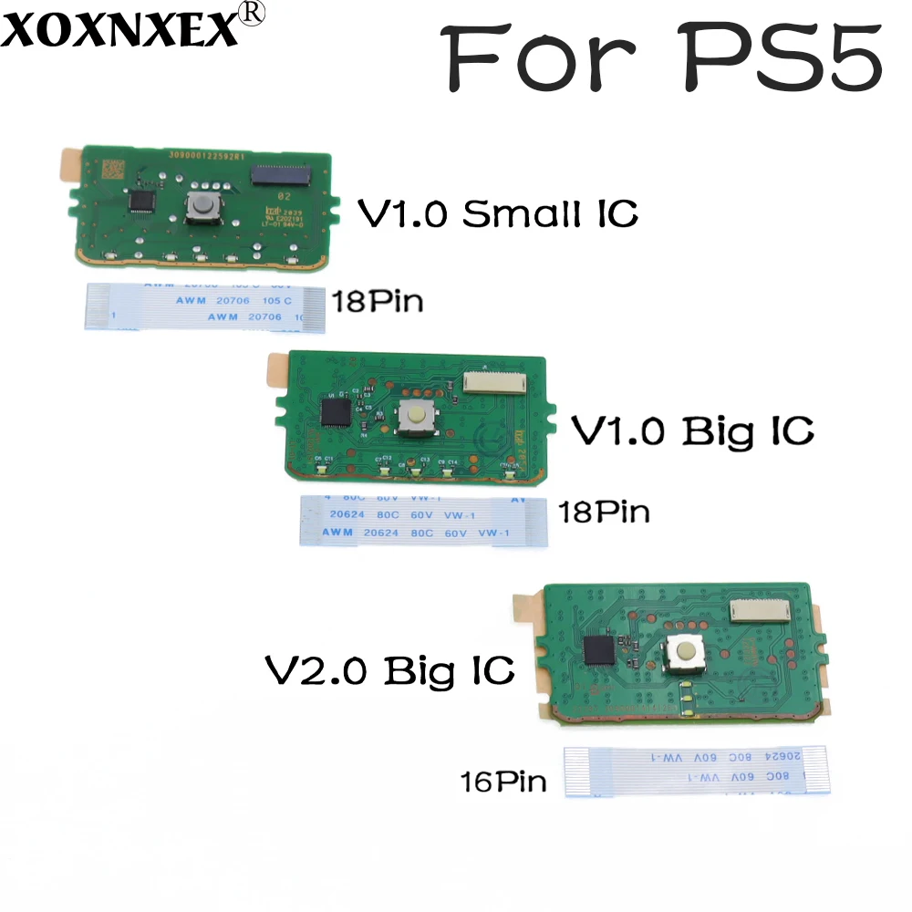 

1 комплект для PS5 BDM-010 BDM 020, контроллер, тачпад, большая маленькая IC, сенсорная панель, замена материнской платы для PS5, ручка V1 V2