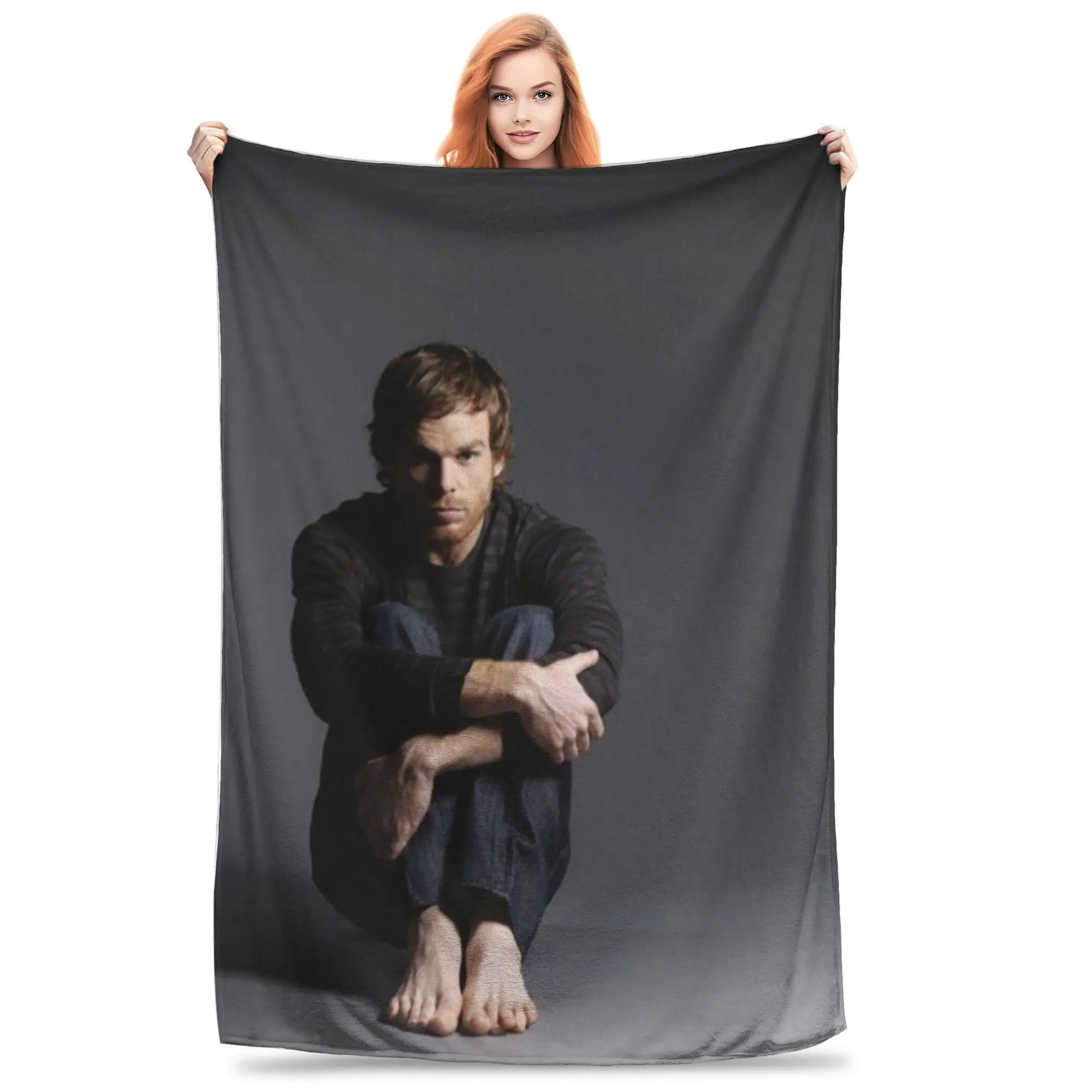 Dexter Morgan Feet مايكل C Hall رمي بطانية للأريكة غامض لينة بطانية قطيفة متعددة الحجم المفرش لجميع المواسم