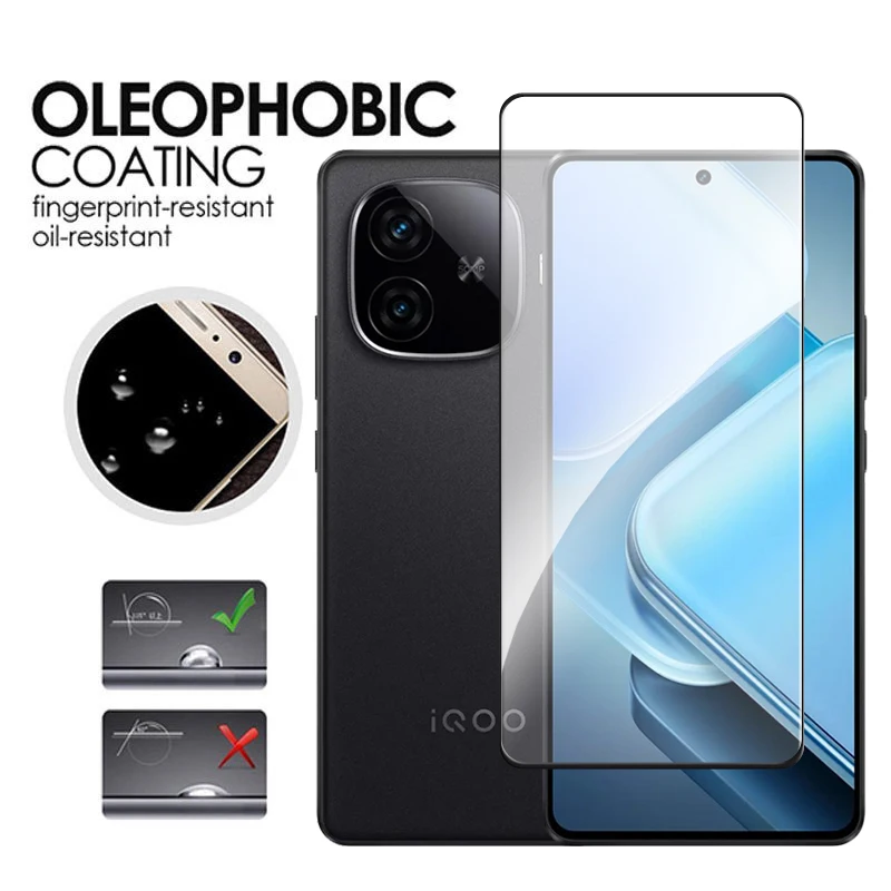 4in1 For iQOO Z9 Turbo Glass For Vivo iQOO Z9 Turbo Tempered Glass 2.5D Full Cover Screen Protector For iQOO Z9 Turbo Lens Film