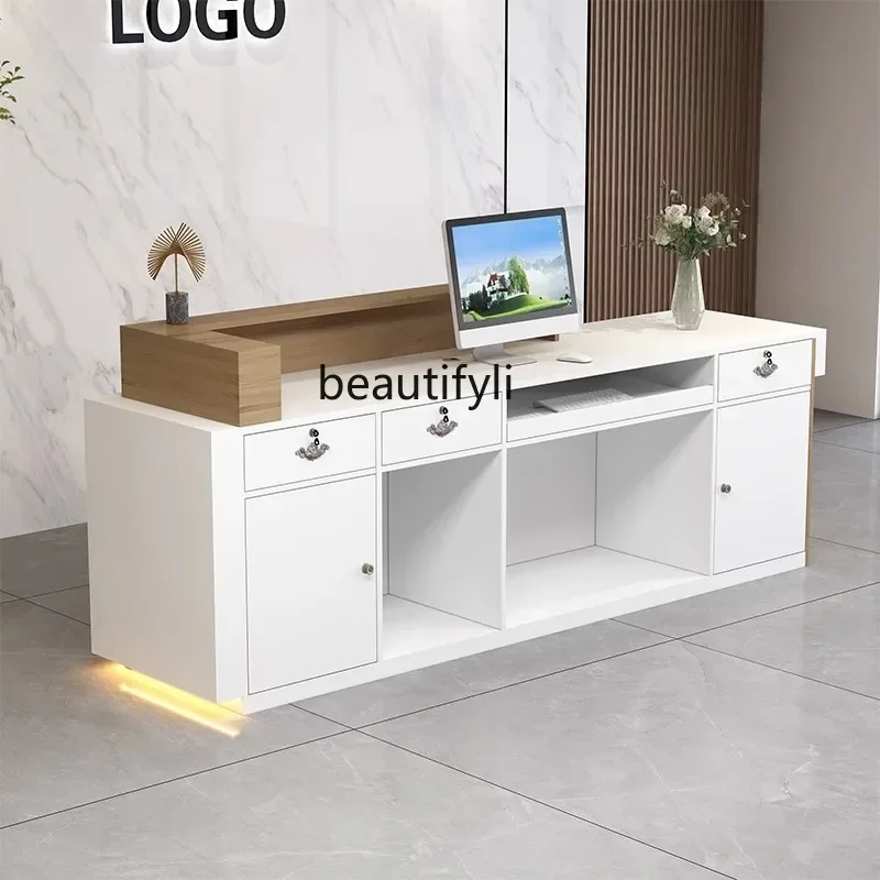 

Y Cashier Simple Modern Beauty Salon Pavilion of Regimen Reception Desk Company Front Desk Training Institution Bar Counter
