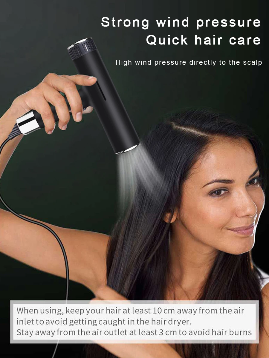 Haartrockner, 1800 W, professioneller, leistungsstarker Haartrockner, schnelle Erwärmung, heiße und kalte Einstellung, negativer ionischer Luftfön