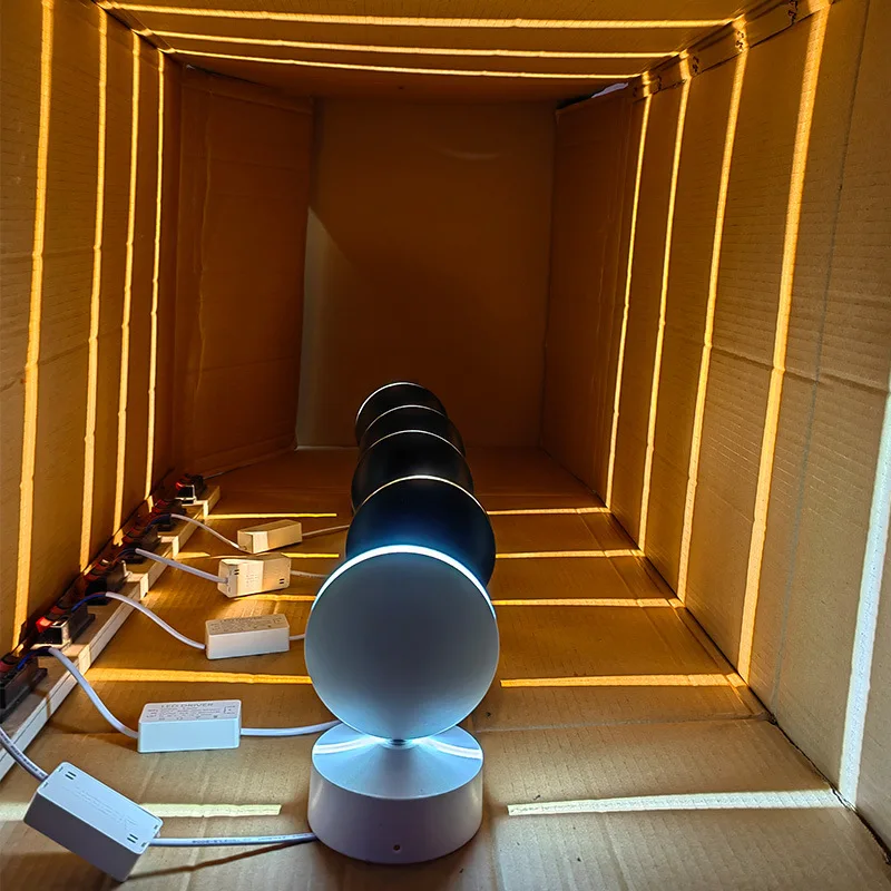 LED window sill lamp, doorpost light, 360-degree rotating personalized wall light, showroom and hotel