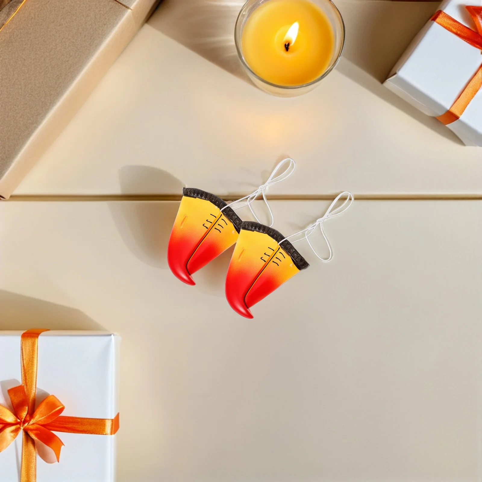 Accessoire de nez de perroquet en vinyle, 2 pièces, accessoire de Cosplay léger pour fête d'halloween, bec d'oiseau, accessoires Photo de spectacle, Animal décoratif