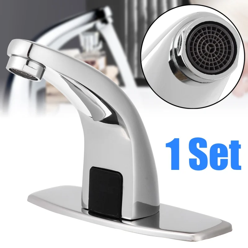 wholesale Automatic Sink Hands Free Sensor Tap Touchless Cold Infrared Water Saving Inductive Basin Faucet for Bathroom Home