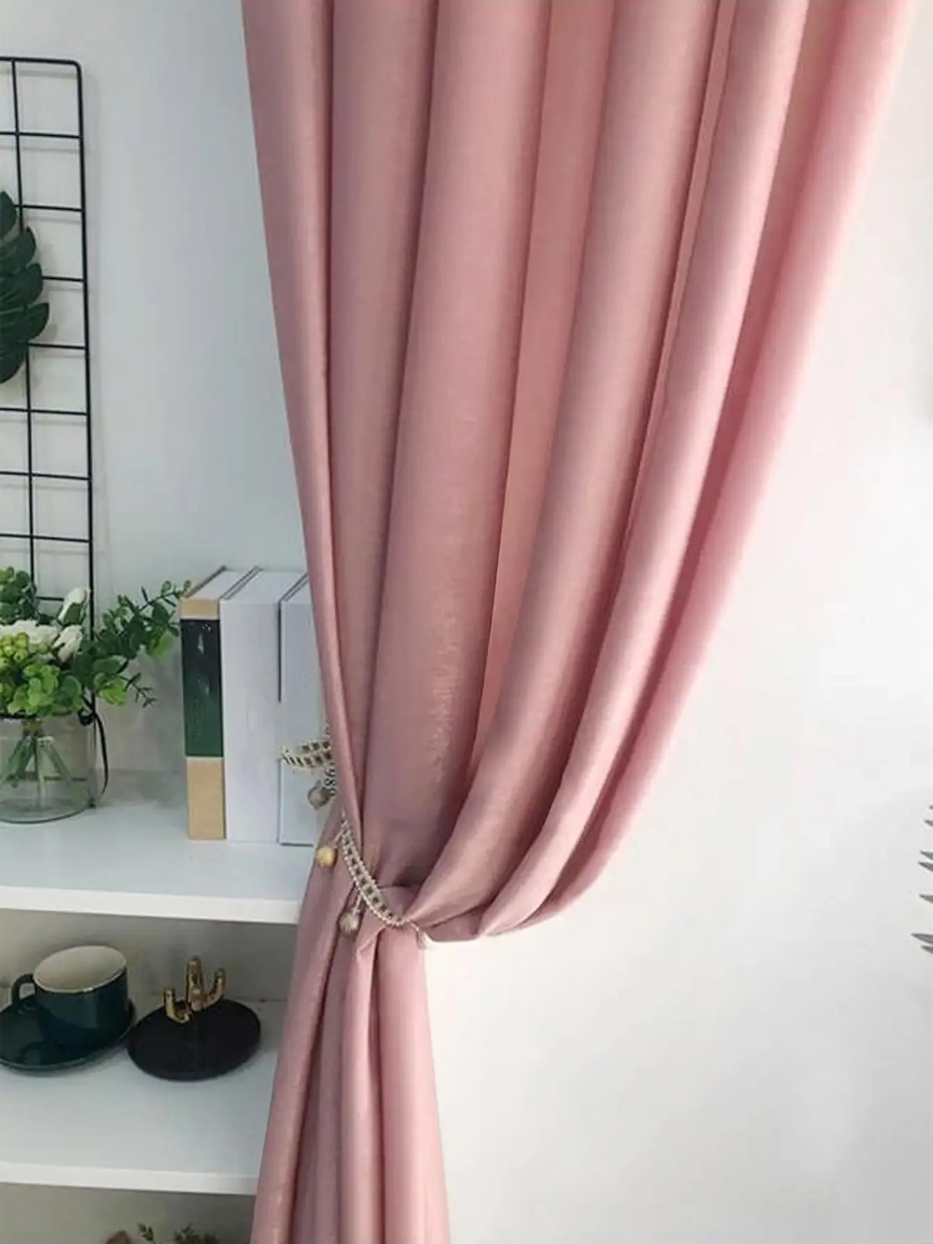 Living Room Curtains 1PC Light Luxury Pink Princess Style