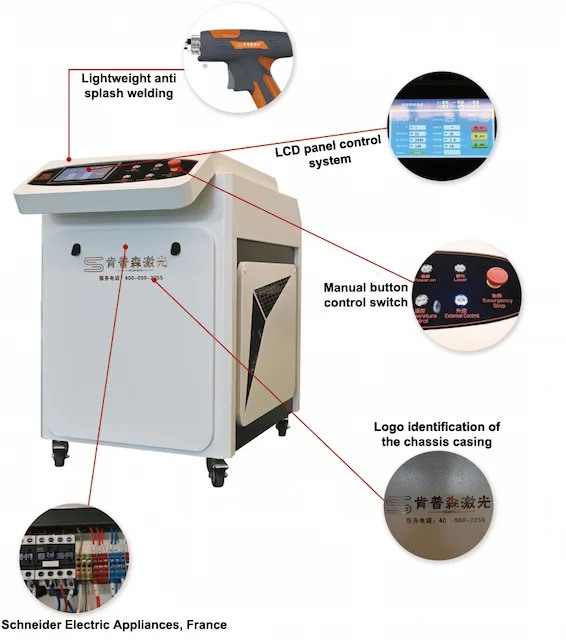 Máquina de corte a laser a fibra portátil Máquina de solda 2000 W