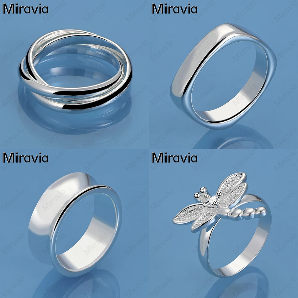 

Miravia 925 Sterling Silver 5-10# Geometric Ring Cute Women's Unique Accessories Party Jewelry