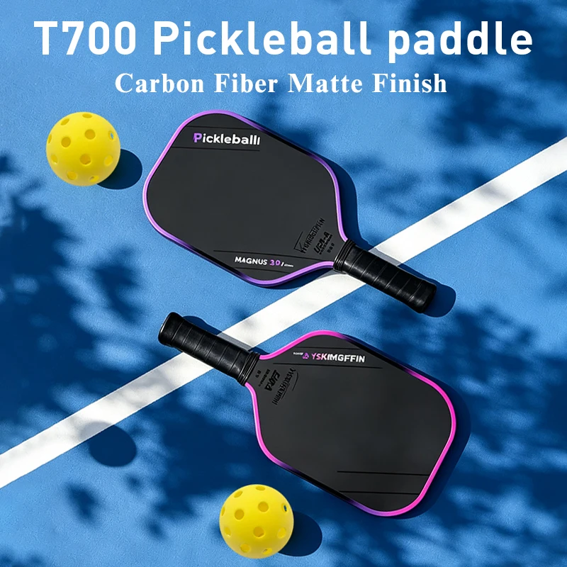 New Gen2 Pickleball Racket with Carbon Fiber T700 Textured Matte Finish and Gradient-Colored Frame of High Quality