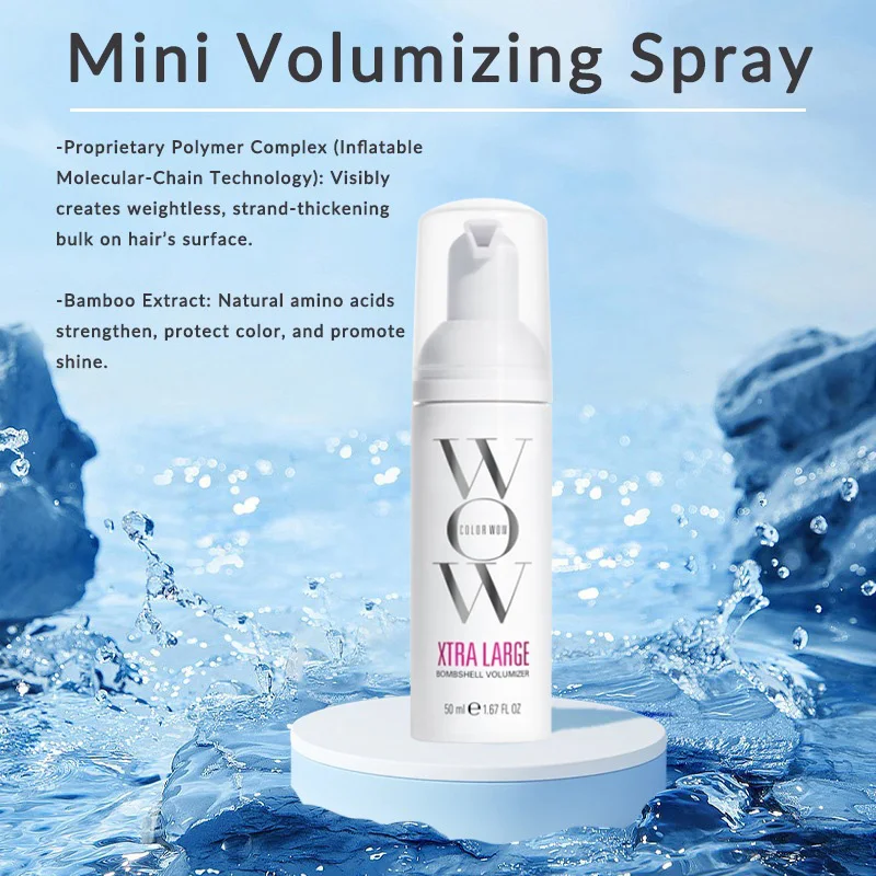 Wow Xtra Large Bomshell Volumizer, DC-Free Lasting Volume and Thickness Hair, Hydratant Spray, Hydratant Care, Document