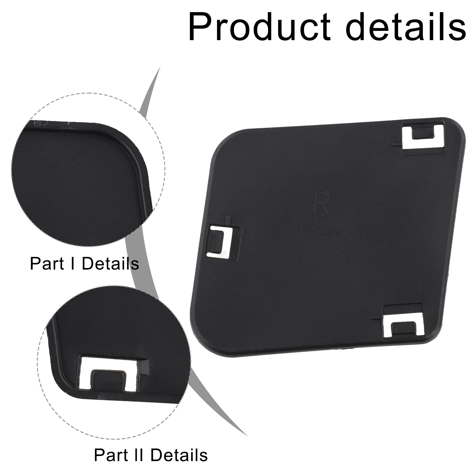 Side Baffle Cover for Front Fog Lights on For Toyota FJ120 and LC120 Vehicles Manufactured Between 2003 and 2009