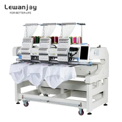 Hot Selling 450*500MM Embroidery Machine 9/12 Needles Computerized Three Heads Semi-industrial Embroider Shop