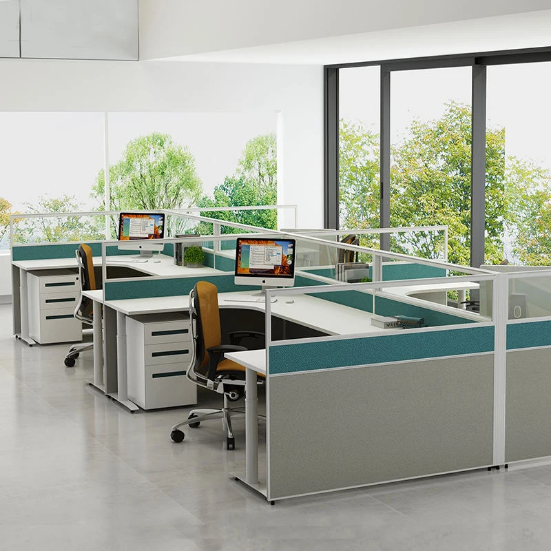 

# Office Furniture Modular Cubical Workstation Desk 120 Degree Staff Office Workstation Desk