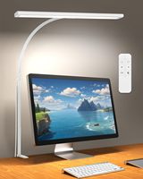 LED Desk Lamp Stepless Dimming Desk Lamps With Clamp Eye Caring Desk Light With Adjustable Gooseneck Wireless Remote Control