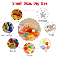 100Pcs Thicken Zipper Sealed Bags Clear Plastic Storage Bag for Small Jewelry Food Packing Reclosable Ziplock Sealing Bags 5