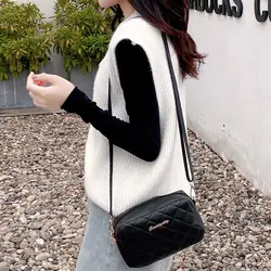 PU Leather Embroidered Small Square Bag Ladies Cross Body Messenger Bag Women Shoulder Over Bags Detachable Handbags