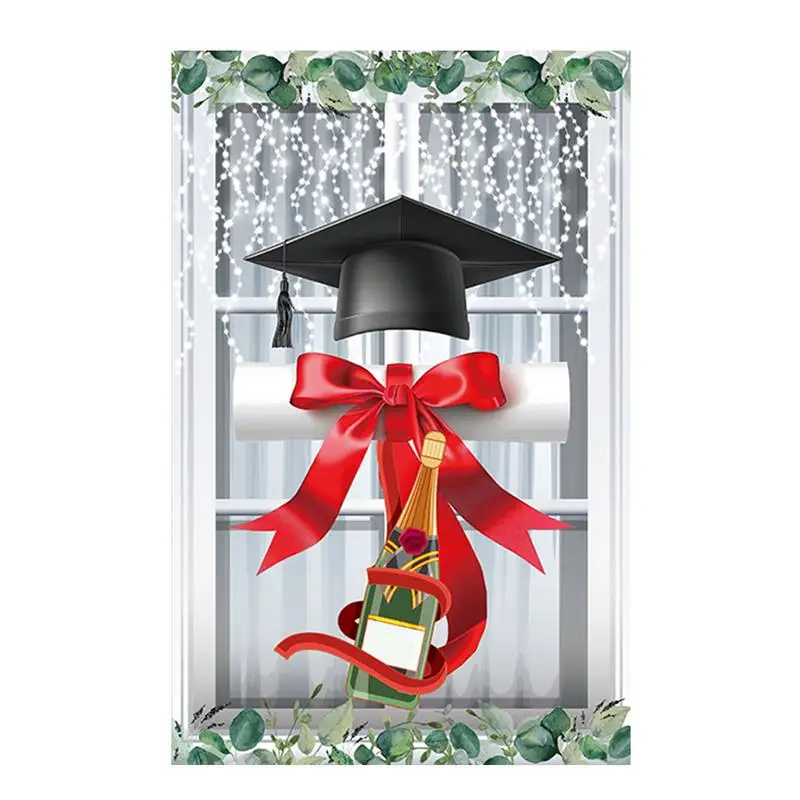 Выпускной дверной баннер, выпускной сезон, фотофон 32x48 дюймов, поздравления, выпускной фон, украшения для домашней вечеринки