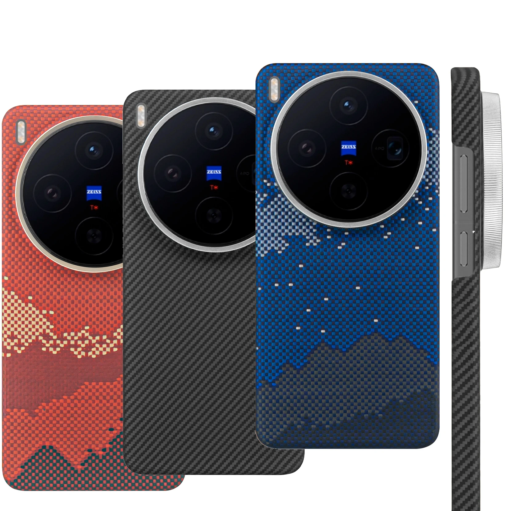 Suitable for the New Vivo X300 Ultra Mobile Phone Case, Kevlar Carbon Fiber Magnetic Ultra-Thin Anti-Fall Protective Cover Half-