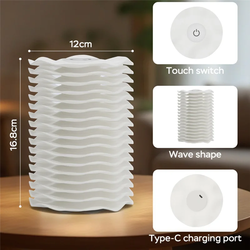 

PTST Dynamic Lighting Colorful Night Light Touch Sensor Bedside Lamp With 3D Illusion Design 7 Colors Remote Control LED Lamp