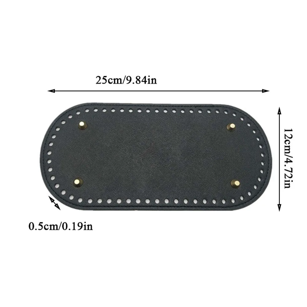 25*12cm owalne dno torby do torby z dzianiny PU-odporne na odzież skórzana akcesoria ręcznie robione dno do DIY torba z dzianiny dolnej podstawy