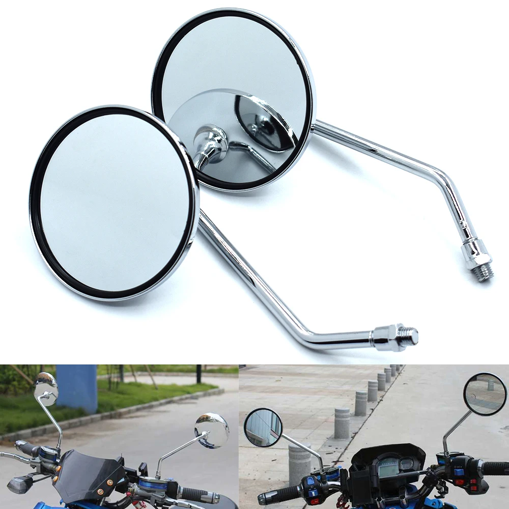 Universal 10mm Motorcycle Back Side Mirrors Motorbike Rear View Mirror for BMW F800GS F800R F800GT F800ST F800S F700GS F650GS