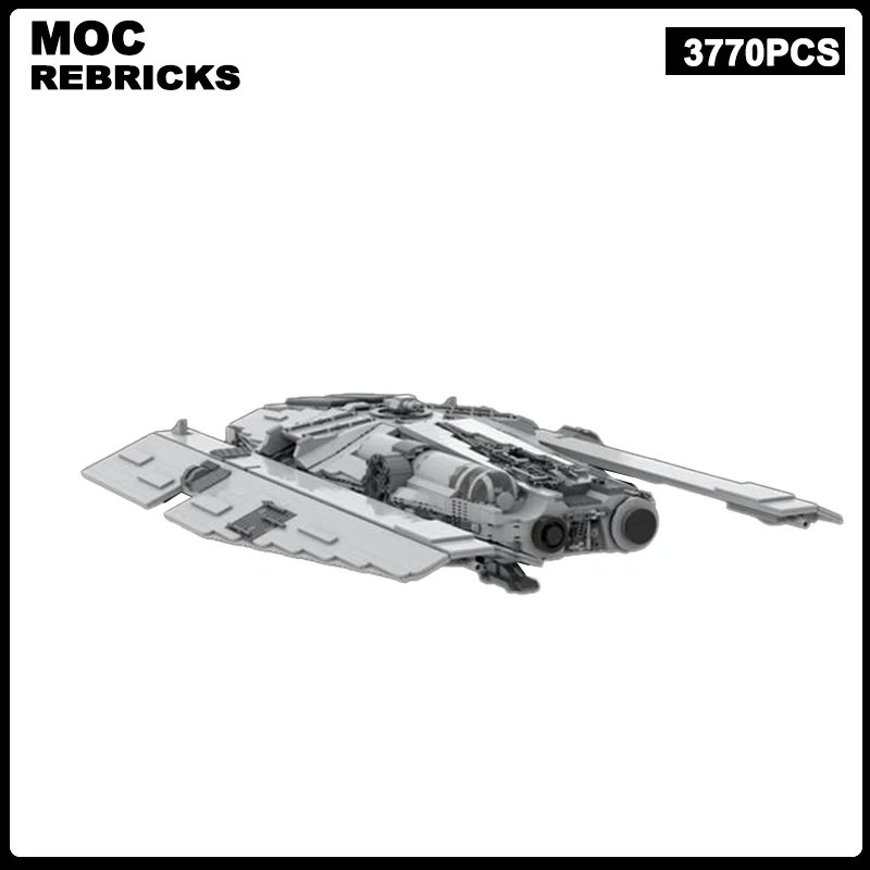 MOC Science Fiction Film Series Spacecraft Building Blocks Interstellar Warship Assembly Model Bricks Toys Boy's Birthday Gifts