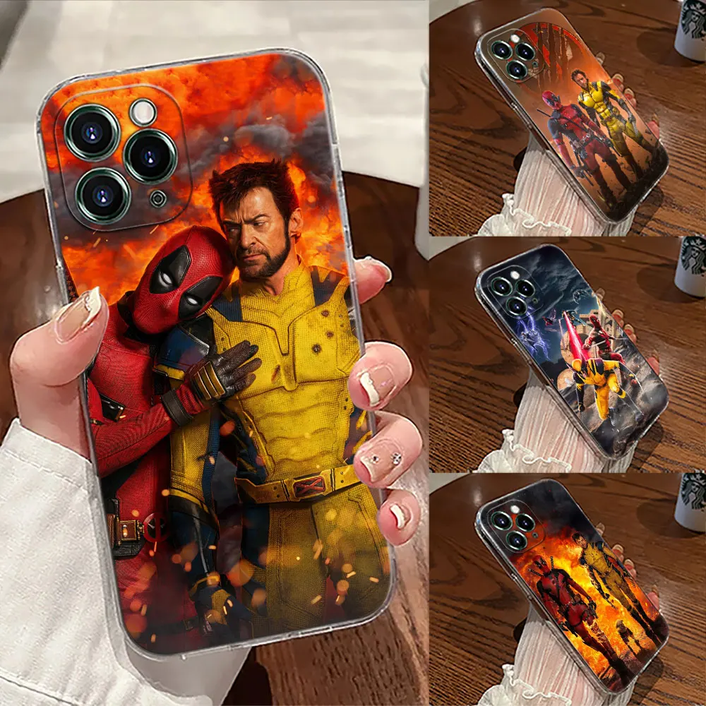 

Deadpool Wolverine Love Marvels Case For Apple iPhone 17 16 15 14 13 12 11 Pro Max 16 Plus 16E 17Air 17Pro Phone Cover Silicone