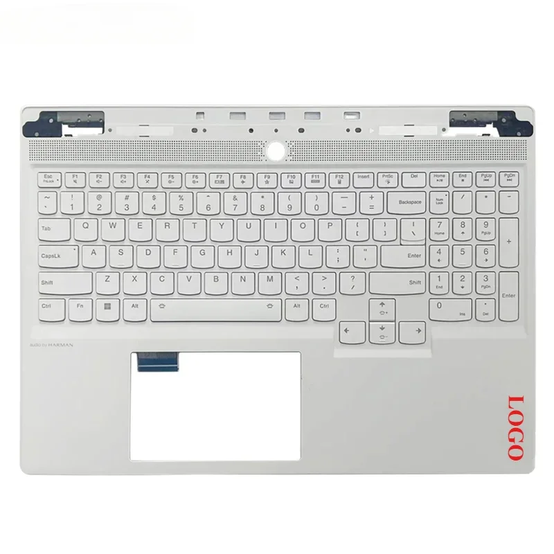 

T New for Lenovo Legion Slim 7 16IRH8 Y9000X IRH8 Laptop Upper Case Palmrest Cover with Backlit Keyboard White AM75R000841