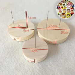 1PCS Crochet Dolls Display Stand Holder Wooden Support Stand Rack With Needle For Handmade Felting Animal Showcase