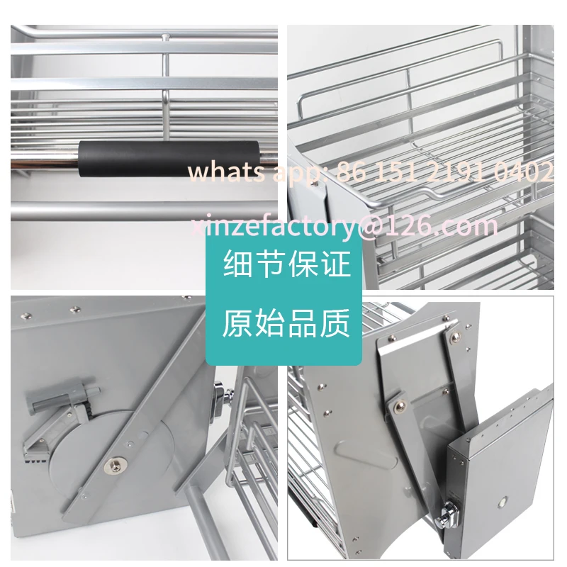 Customizable kitchen cabinets, hanging cabinets, lift basket, basket machine, extractable basket, rack