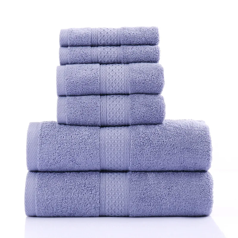 Absorbent Cotton Bath Towel Set (For Adults and Children) Soft Bath Towel, Washcloth, Large Hand Towel ,Brown 34X34 34X74 70X140