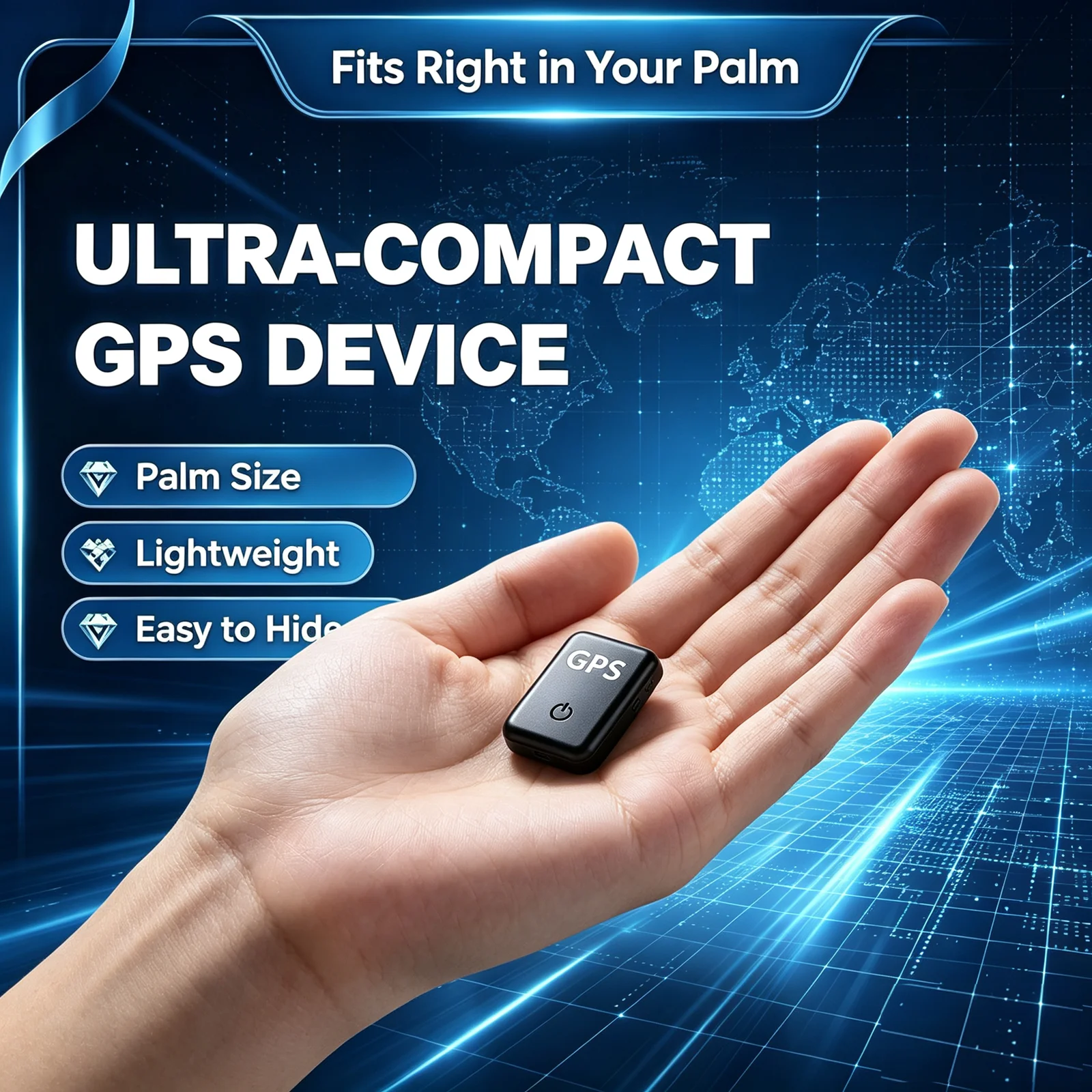 Mini GPS Tracker, Hidden Real‑Time GPS Locator with Geo‑Fence Alert, Long Standby Battery, Magnetic Discreet Tracking Device, Anti‑Theft GPS Tracker for Vehicles Car Motorcycle Truck Assets Monitoring