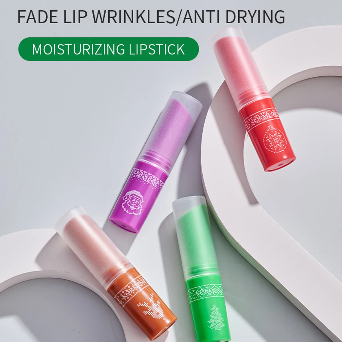 Bálsamo labial com fórmula de planta natural, hidratante, reparação e prevenção de rachaduras, base de batom sem manchas, presente de natal