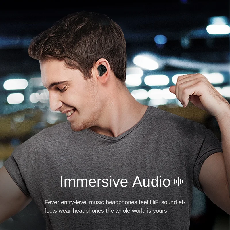 Sabbat E12 울트라 무선 헤드폰 블루투스 5.2 스포츠 러닝 인 이어 이어폰, 슈퍼 베이스 노이즈 캔슬링 헤드셋